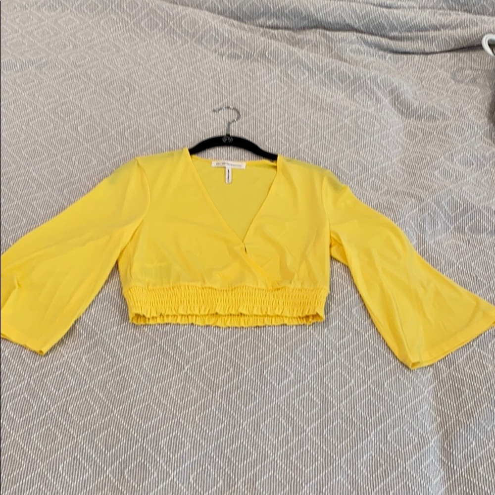 Sunflower yellow crop top